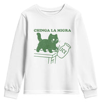 Chinga la Migra Youth Sweatshirt Funny Subtle FDT Cat Meme - Wonder Print Shop