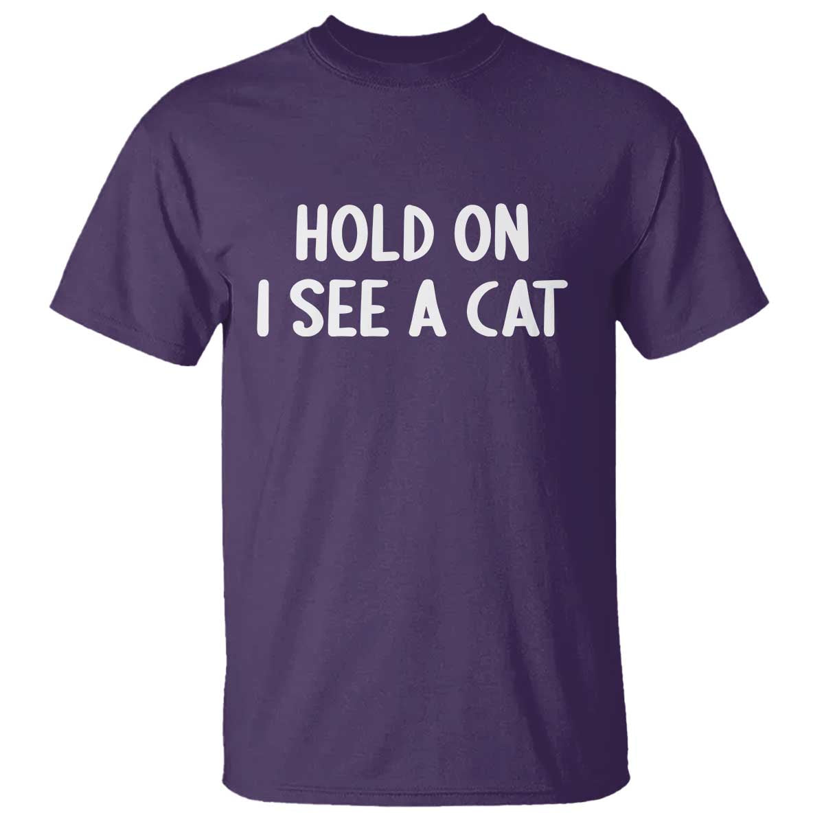 Hold On I See A Cat T Shirt Funny Pet Parent Humor Cat Person - Wonder Print Shop