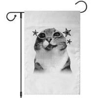 Funny Y2k Cat Meme Garden Flag Vintage Retro Silly Cats Cats lover Gift - Wonder Print Shop