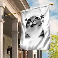 Funny Y2k Cat Meme Garden Flag Vintage Retro Silly Cats Cats lover Gift - Wonder Print Shop