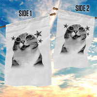 Funny Y2k Cat Meme Garden Flag Vintage Retro Silly Cats Cats lover Gift - Wonder Print Shop