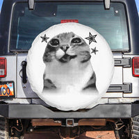 Funny Y2k Cat Meme Spare Tire Cover Vintage Retro Silly Cats Cats lover Gift - Wonder Print Shop