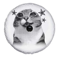 Funny Y2k Cat Meme Spare Tire Cover Vintage Retro Silly Cats Cats lover Gift - Wonder Print Shop