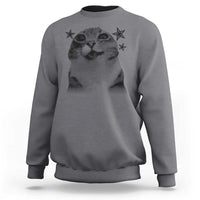 Funny Y2k Cat Meme Sweatshirt Vintage Retro Silly Cats Cats lover Gift - Wonder Print Shop