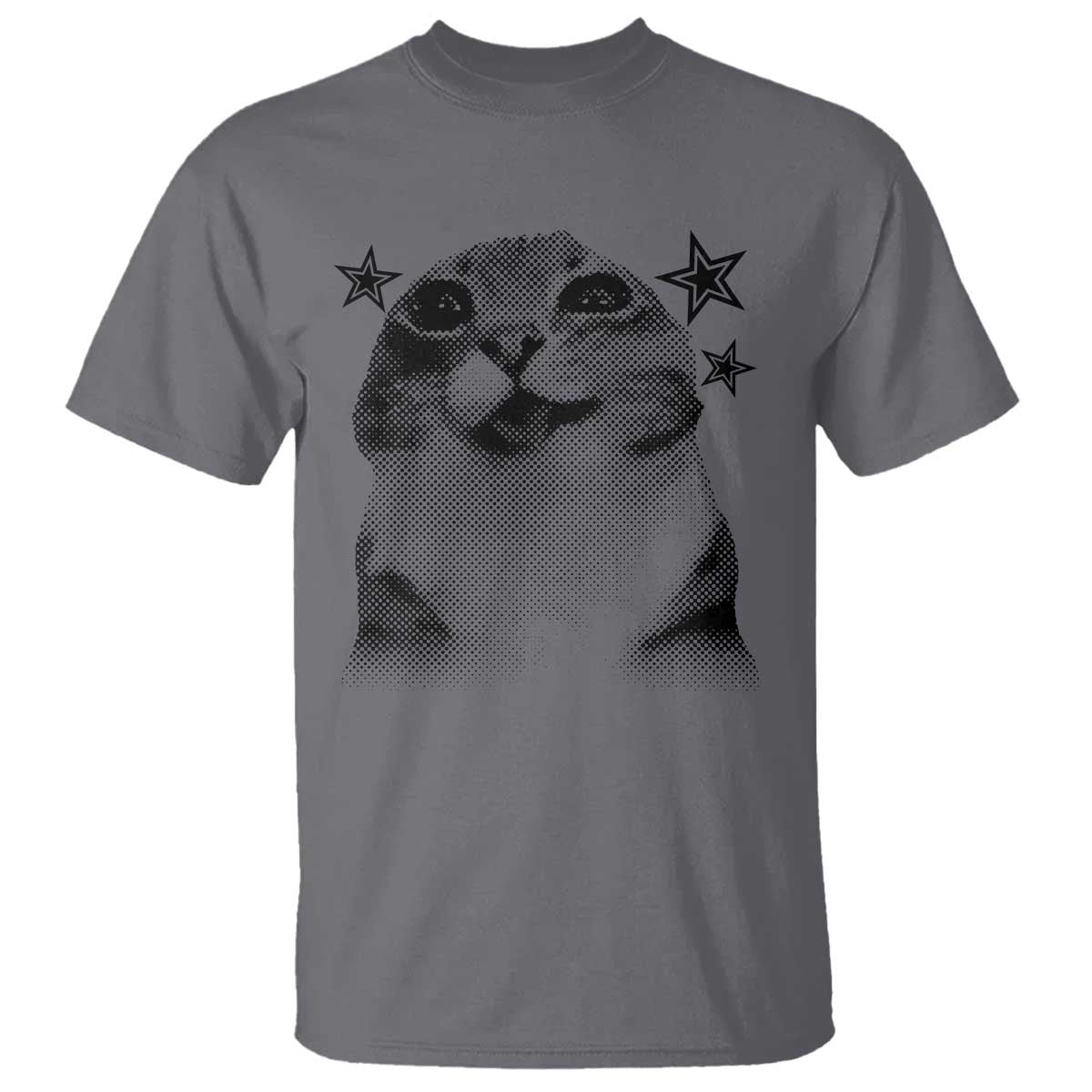 Funny Y2k Cat Meme T Shirt Vintage Retro Silly Cats Cats lover Gift - Wonder Print Shop