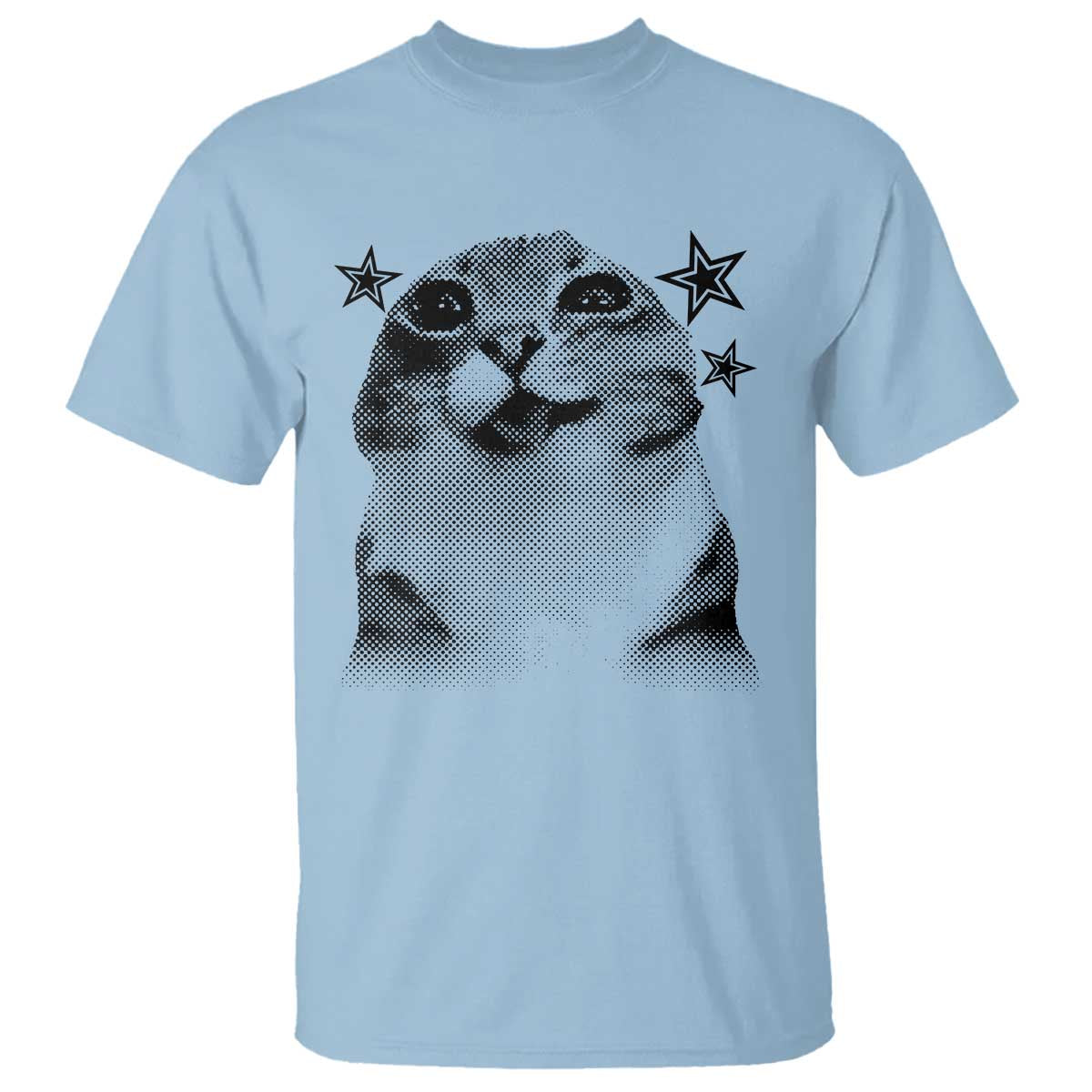 Funny Y2k Cat Meme T Shirt Vintage Retro Silly Cats Cats lover Gift - Wonder Print Shop