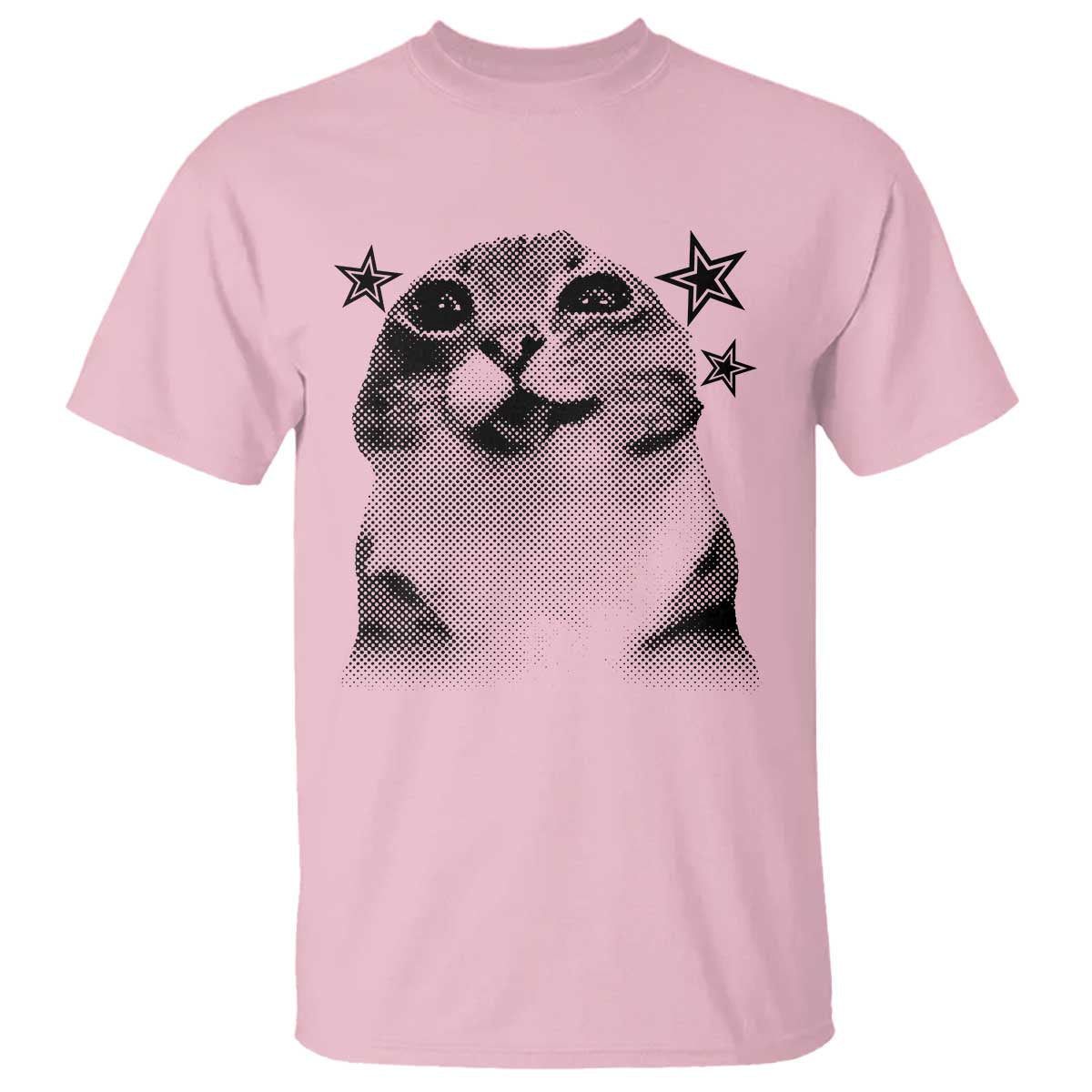 Funny Y2k Cat Meme T Shirt Vintage Retro Silly Cats Cats lover Gift - Wonder Print Shop