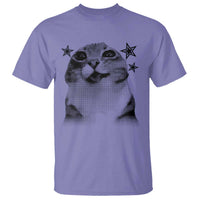 Funny Y2k Cat Meme T Shirt Vintage Retro Silly Cats Cats lover Gift - Wonder Print Shop