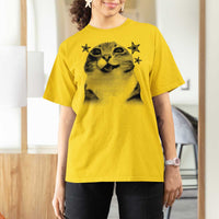 Funny Y2k Cat Meme T Shirt For Women Vintage Retro Silly Cats Cats lover Gift - Wonder Print Shop