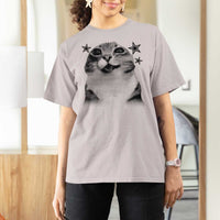 Funny Y2k Cat Meme T Shirt For Women Vintage Retro Silly Cats Cats lover Gift - Wonder Print Shop