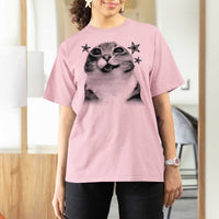 Funny Y2k Cat Meme T Shirt For Women Vintage Retro Silly Cats Cats lover Gift - Wonder Print Shop