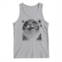 Funny Y2k Cat Meme Tank Top Vintage Retro Silly Cats Cats lover Gift - Wonder Print Shop