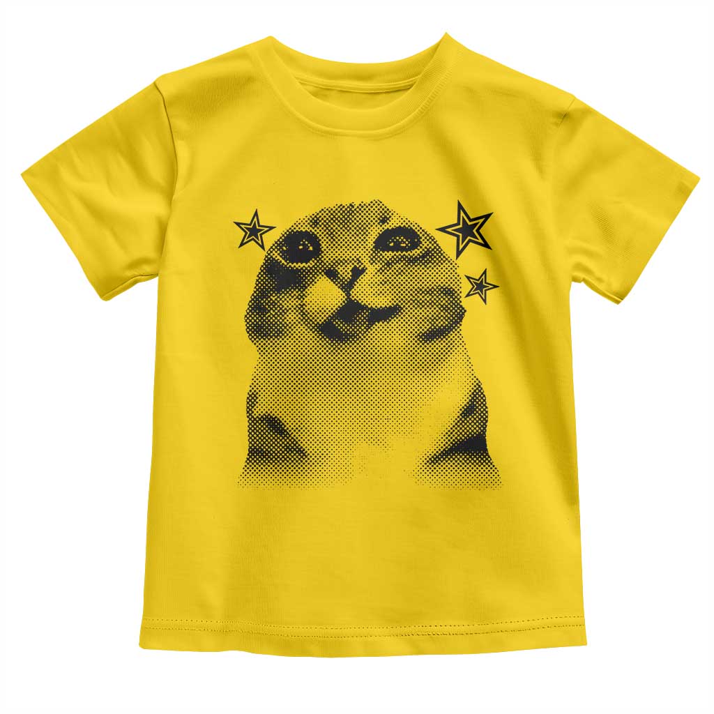 Funny Y2k Cat Meme Toddler T Shirt Vintage Retro Silly Cats Cats lover Gift - Wonder Print Shop