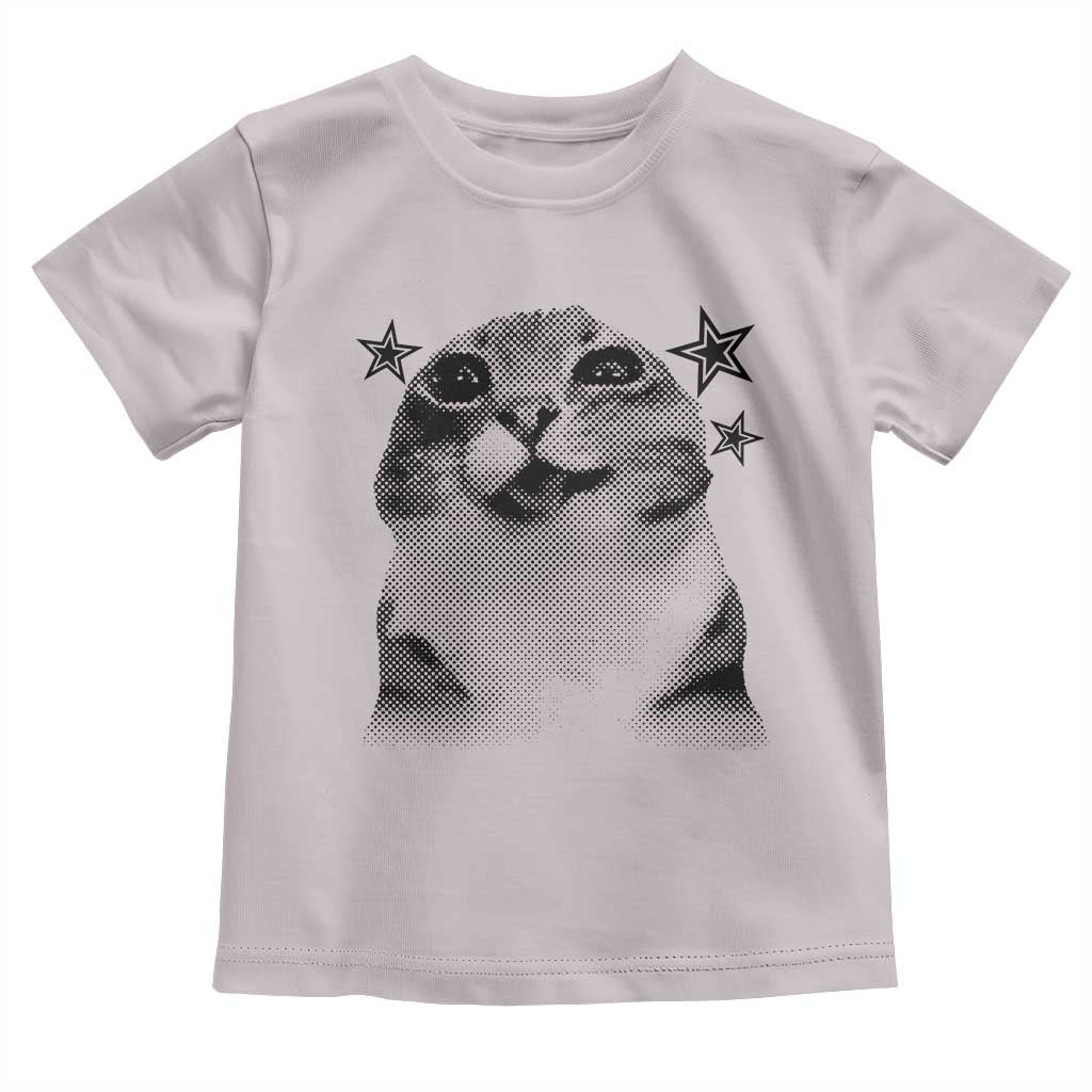 Funny Y2k Cat Meme Toddler T Shirt Vintage Retro Silly Cats Cats lover Gift - Wonder Print Shop