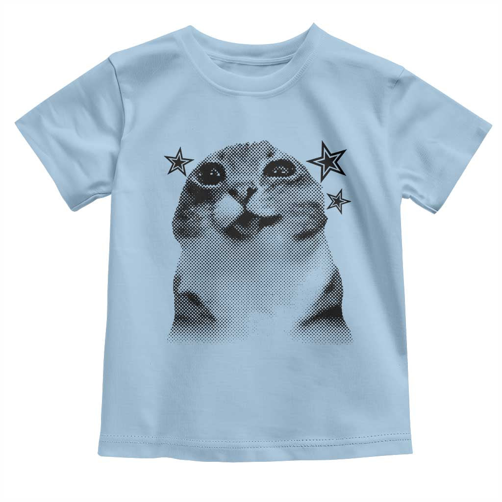 Funny Y2k Cat Meme Toddler T Shirt Vintage Retro Silly Cats Cats lover Gift - Wonder Print Shop