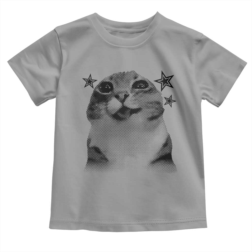 Funny Y2k Cat Meme Toddler T Shirt Vintage Retro Silly Cats Cats lover Gift - Wonder Print Shop