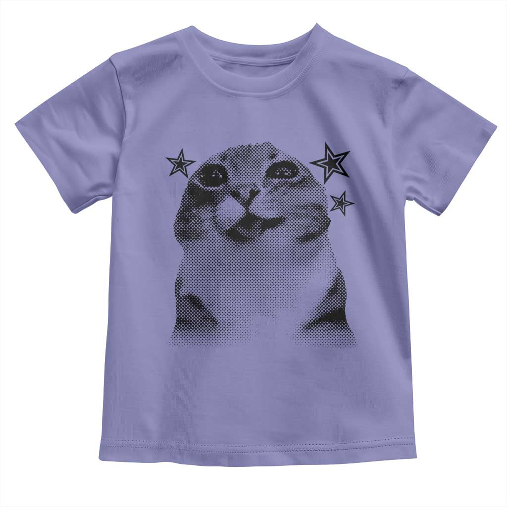 Funny Y2k Cat Meme Toddler T Shirt Vintage Retro Silly Cats Cats lover Gift - Wonder Print Shop
