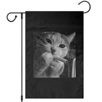 Smoking Cat Y2K Garden Flag Vintage Grunge Cat Edgy Retro 90s Streetwear - Wonder Print Shop