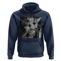 Smoking Cat Y2K Hoodie Vintage Grunge Cat Edgy Retro 90s Streetwear - Wonder Print Shop