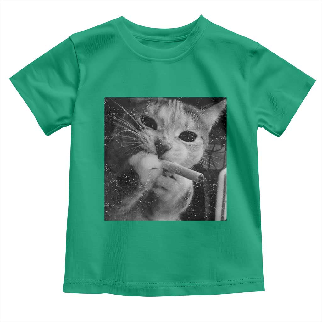 Smoking Cat Y2K Toddler T Shirt Vintage Grunge Cat Edgy Retro 90s Streetwear - Wonder Print Shop