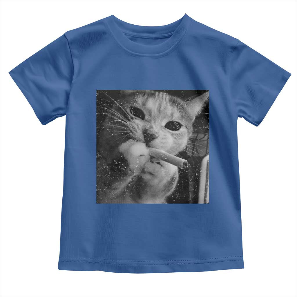 Smoking Cat Y2K Toddler T Shirt Vintage Grunge Cat Edgy Retro 90s Streetwear - Wonder Print Shop