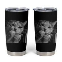 Smoking Cat Y2K Tumbler Cup Vintage Grunge Cat Edgy Retro 90s Streetwear - Wonder Print Shop