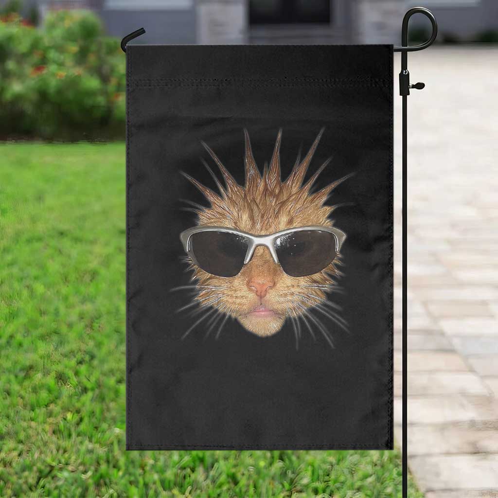 Funny Y2k Retro Cat Meme Garden Flag Vintage Cat Edgy Retro 90s Streetwear - Wonder Print Shop