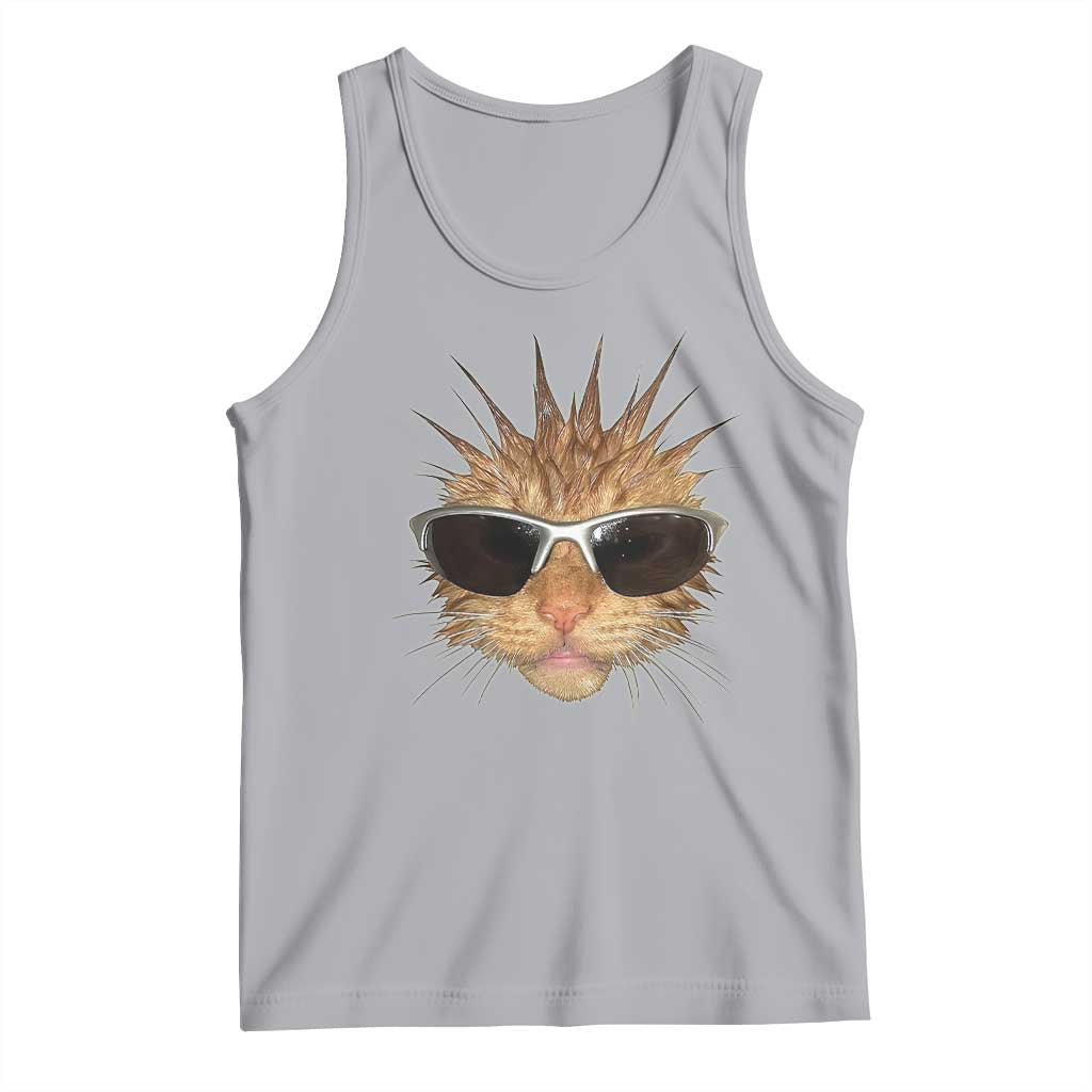 Funny Y2k Retro Cat Meme Tank Top Vintage Cat Edgy Retro 90s Streetwear - Wonder Print Shop