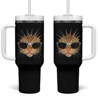 Funny Y2k Retro Cat Meme Tumbler With Handle Vintage Cat Edgy Retro 90s Streetwear - Wonder Print Shop