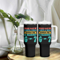 Funny 67 Six Seven Teacher Tumbler With Handle How Many Nights A Week Should You Be Reading 6 7 - Wonder Print Shop