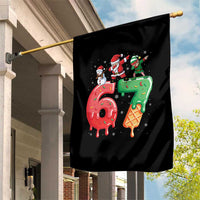 67 Six Seven Christmas Garden Flag Funny Dabbing Santa Elf Friends 6 7 Meme Gen Alpha Slang - Wonder Print Shop