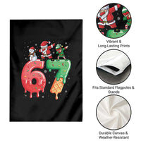 67 Six Seven Christmas Garden Flag Funny Dabbing Santa Elf Friends 6 7 Meme Gen Alpha Slang - Wonder Print Shop