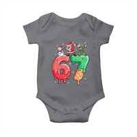 67 Six Seven Christmas Baby Onesie Funny Dabbing Santa Elf Friends 6 7 Meme Gen Alpha Slang - Wonder Print Shop