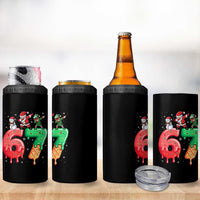 67 Six Seven Christmas 4 in 1 Can Cooler Tumbler Funny Dabbing Santa Elf Friends 6 7 Meme Gen Alpha Slang - Wonder Print Shop