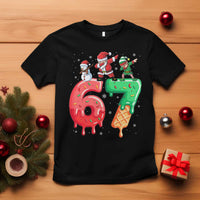 67 Six Seven Christmas T Shirt Funny Dabbing Santa Elf Friends 6 7 Meme Gen Alpha Slang - Wonder Print Shop