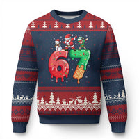 67 Six Seven Xmas Ugly Christmas Sweater Funny Dabbing Santa Elf Friends 6 7 Meme Gen Alpha Slang - Wonder Print Shop