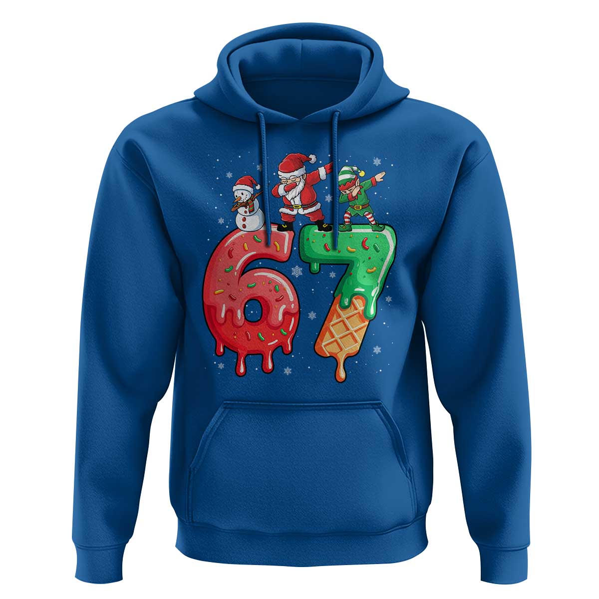 67 Six Seven Christmas Hoodie Funny Dabbing Santa Elf Friends 6 7 Meme Gen Alpha Slang - Wonder Print Shop