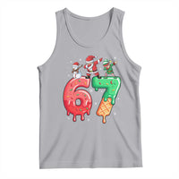 67 Six Seven Christmas Tank Top Funny Dabbing Santa Elf Friends 6 7 Meme Gen Alpha Slang - Wonder Print Shop
