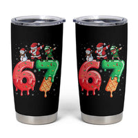 67 Six Seven Christmas Tumbler Cup Funny Dabbing Santa Elf Friends 6 7 Meme Gen Alpha Slang - Wonder Print Shop