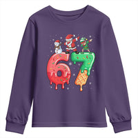 67 Six Seven Christmas Youth Sweatshirt Funny Dabbing Santa Elf Friends 6 7 Meme Gen Alpha Slang - Wonder Print Shop