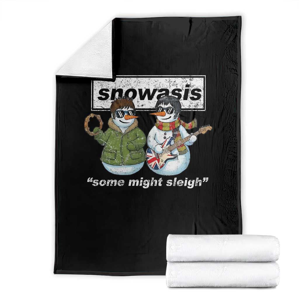 Snowasis Some Might Sleigh Christmas Throw Blanket Funny Music Lovers Snowman Singers Band - Wonder Print Shop