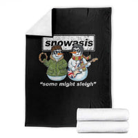 Snowasis Some Might Sleigh Christmas Throw Blanket Funny Music Lovers Snowman Singers Band - Wonder Print Shop