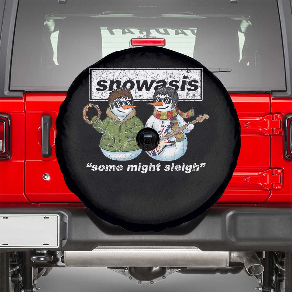 Snowasis Some Might Sleigh Christmas Spare Tire Cover Funny Music Lovers Snowman Singers Band - Wonder Print Shop