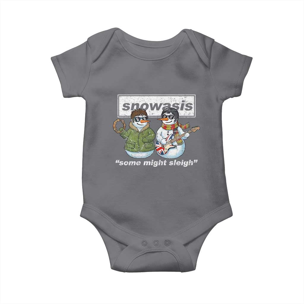 Snowasis Some Might Sleigh Christmas Baby Onesie Funny Music Lovers Snowman Singers Band - Wonder Print Shop