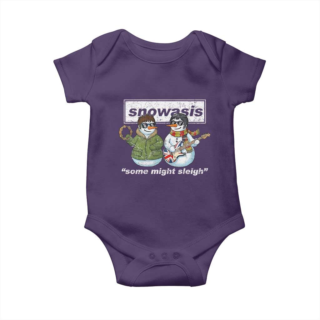 Snowasis Some Might Sleigh Christmas Baby Onesie Funny Music Lovers Snowman Singers Band - Wonder Print Shop