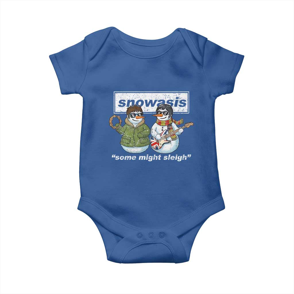 Snowasis Some Might Sleigh Christmas Baby Onesie Funny Music Lovers Snowman Singers Band - Wonder Print Shop
