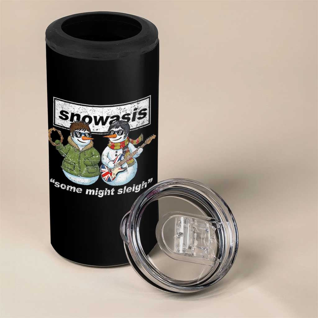 Snowasis Some Might Sleigh Christmas 4 in 1 Can Cooler Tumbler Funny Music Lovers Snowman Singers Band - Wonder Print Shop