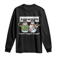 Snowasis Some Might Sleigh Christmas Long Sleeve Shirt Funny Music Lovers Snowman Singers Band - Wonder Print Shop