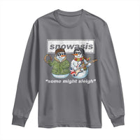 Snowasis Some Might Sleigh Christmas Long Sleeve Shirt Funny Music Lovers Snowman Singers Band - Wonder Print Shop