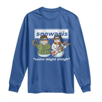 Snowasis Some Might Sleigh Christmas Long Sleeve Shirt Funny Music Lovers Snowman Singers Band - Wonder Print Shop